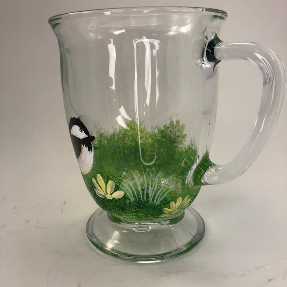 Hand Painted Glass Coffe/Tea Cup - Picture 3 of 6